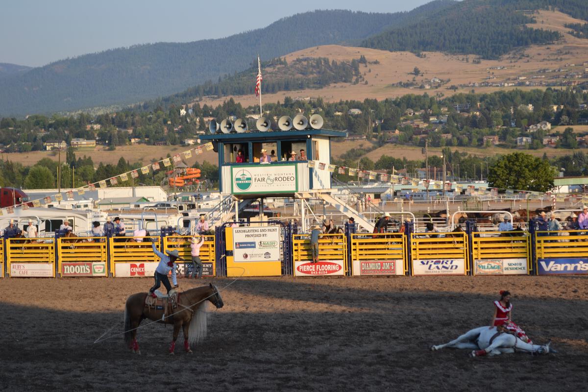 Trick Riding at the Rodeo at the Western Montana Fair